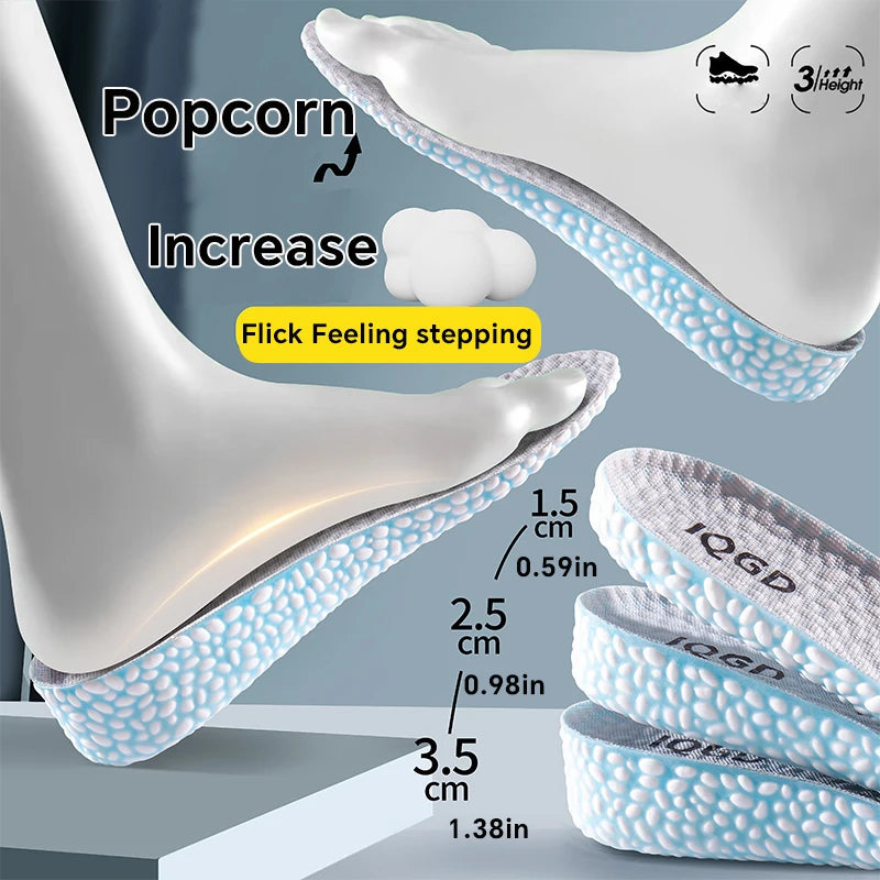 EVA Material Invisible Height Increase Insoles Shoes Breathable Shock Qme