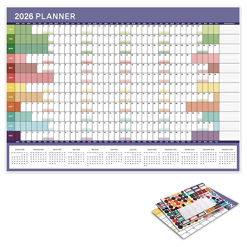 2026 Calendar, Large Calendar Kawaii To Do List Planner Target , Schedule Planner, Large Multi Month Reusable Poster Qme Navy blue