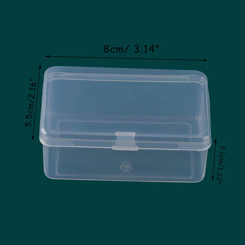 Jewelry Beads Container Sundries Organizer Plastic Transparent Qme