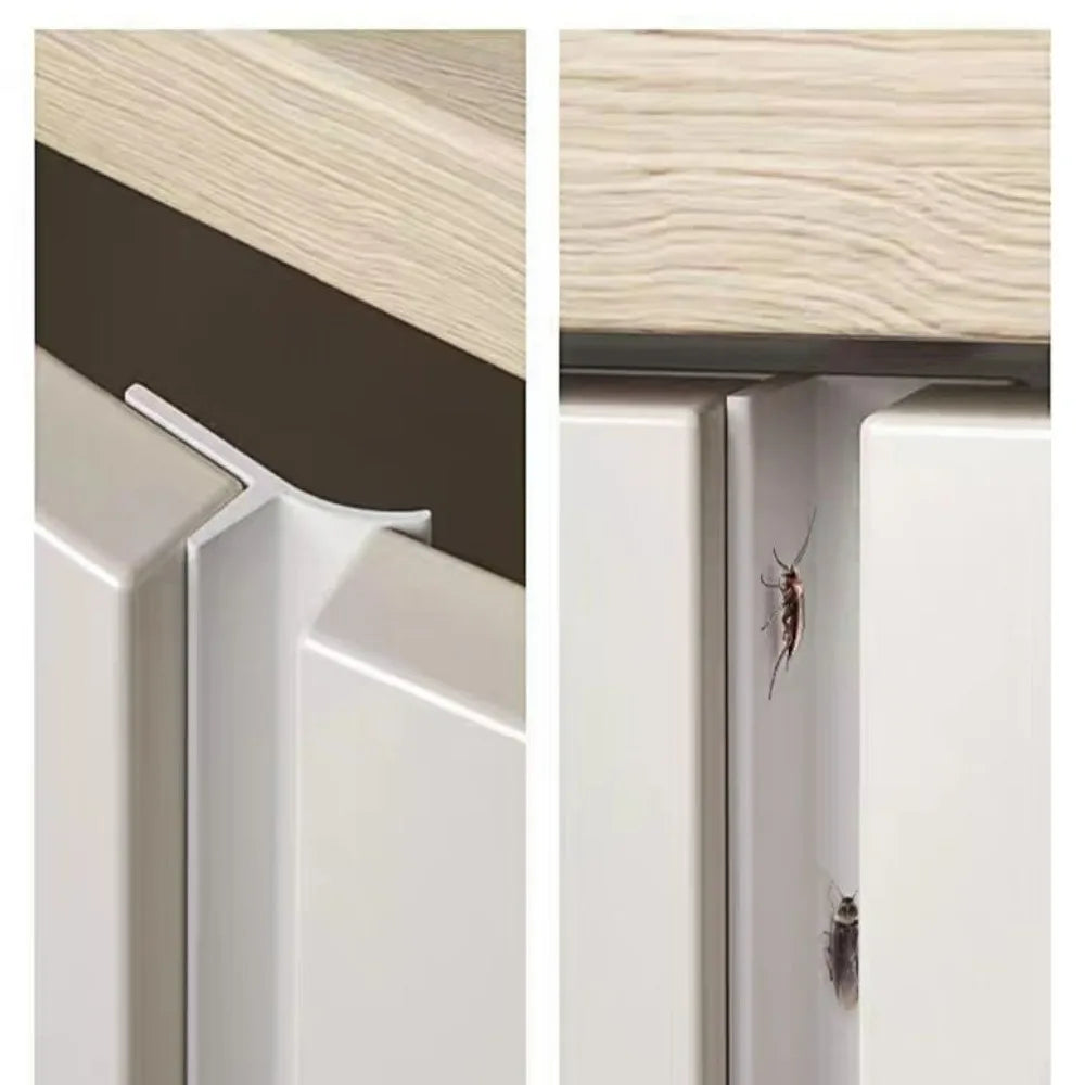 T-Shape Door Draft Stopper Dustproof Soundproof Self-adhesive Seal Strip Door Window Gap Windproof Silicone Weather Stripping Qme