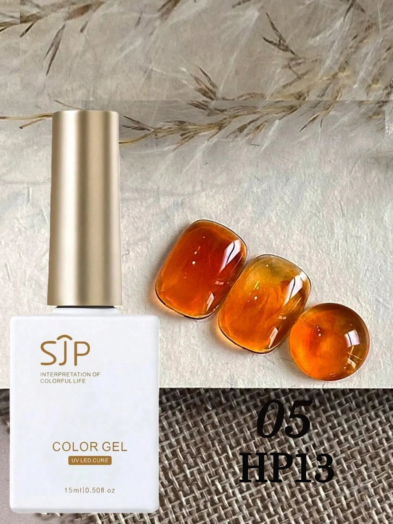 1 Amber-colored UV Gel Nail Polish Autumn Winter Suitable Technicians Qme 05