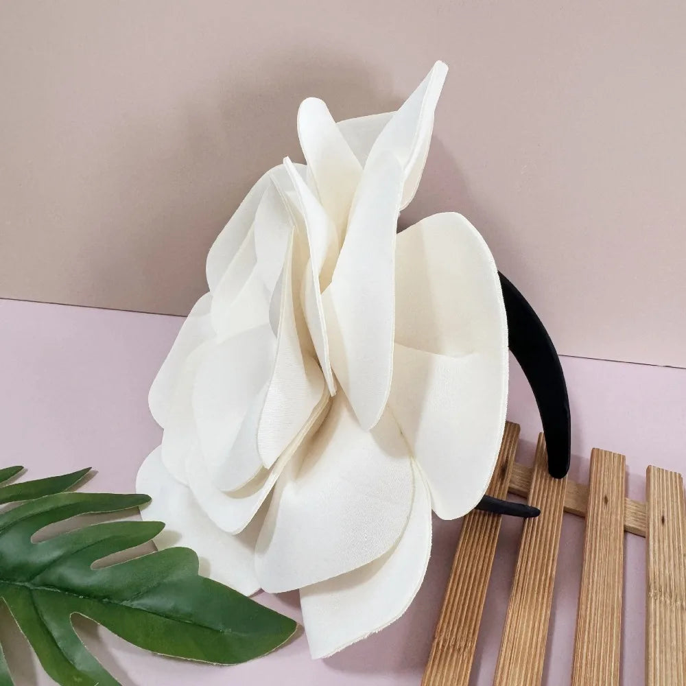 Exquisite Large Rose Flower Headband Sweet Elegant Oversized Qme Style 11