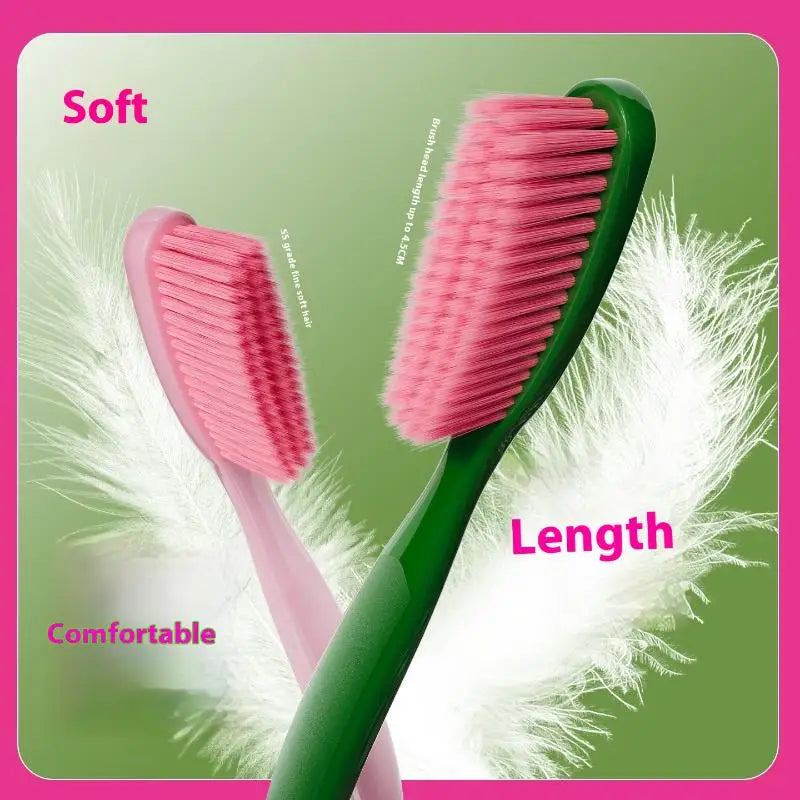 1 Long Headed Soft Bristled Adult Toothbrush Simple Household Qme