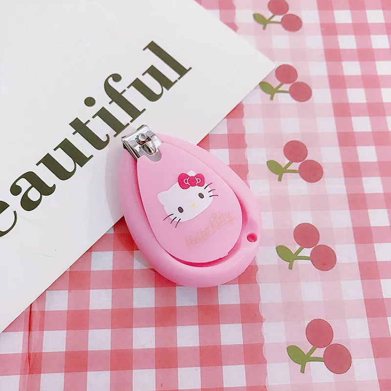 Hello Kitty Kuromi Nail Clippers Foldable Nail Clippers for Home Use Cute Nail Clippers for Students Qme