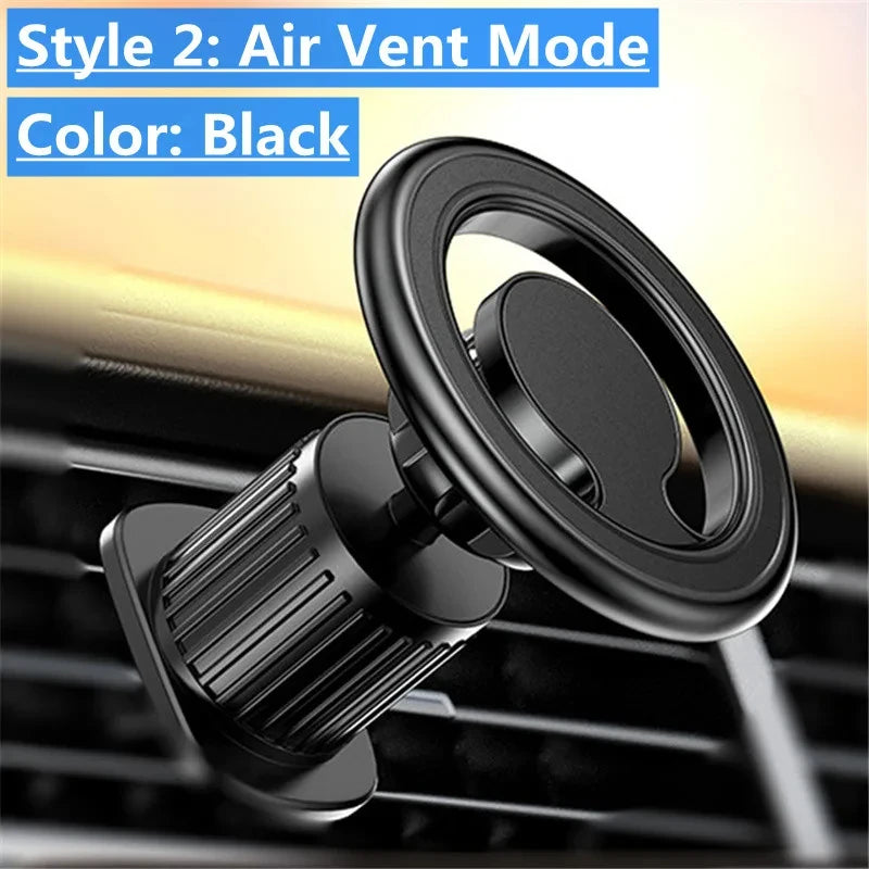 Magnetic Car Phone Holder Stand Magnet Car Mount Support GPS Mobile Bracket in Car For Macsafe iPhone 12 13 14 Samsung Xiaomi Qme Air Vent black