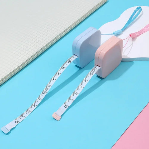 1.5m Mini Tape Measures Metric Imperial Macaron Ruler Children Height Ruler with Keychain Gift Tape Measure Compact Carry Around Qme