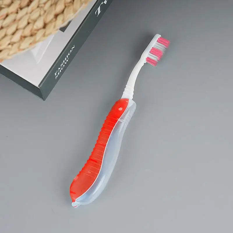 Compact Folding Toothbrush Foldable Design Travel Pocket Suitable Qme C