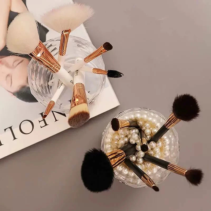 Cosmetic Brush Holder Cup Transparent Pen Dressing Table Storage Qme Default Title