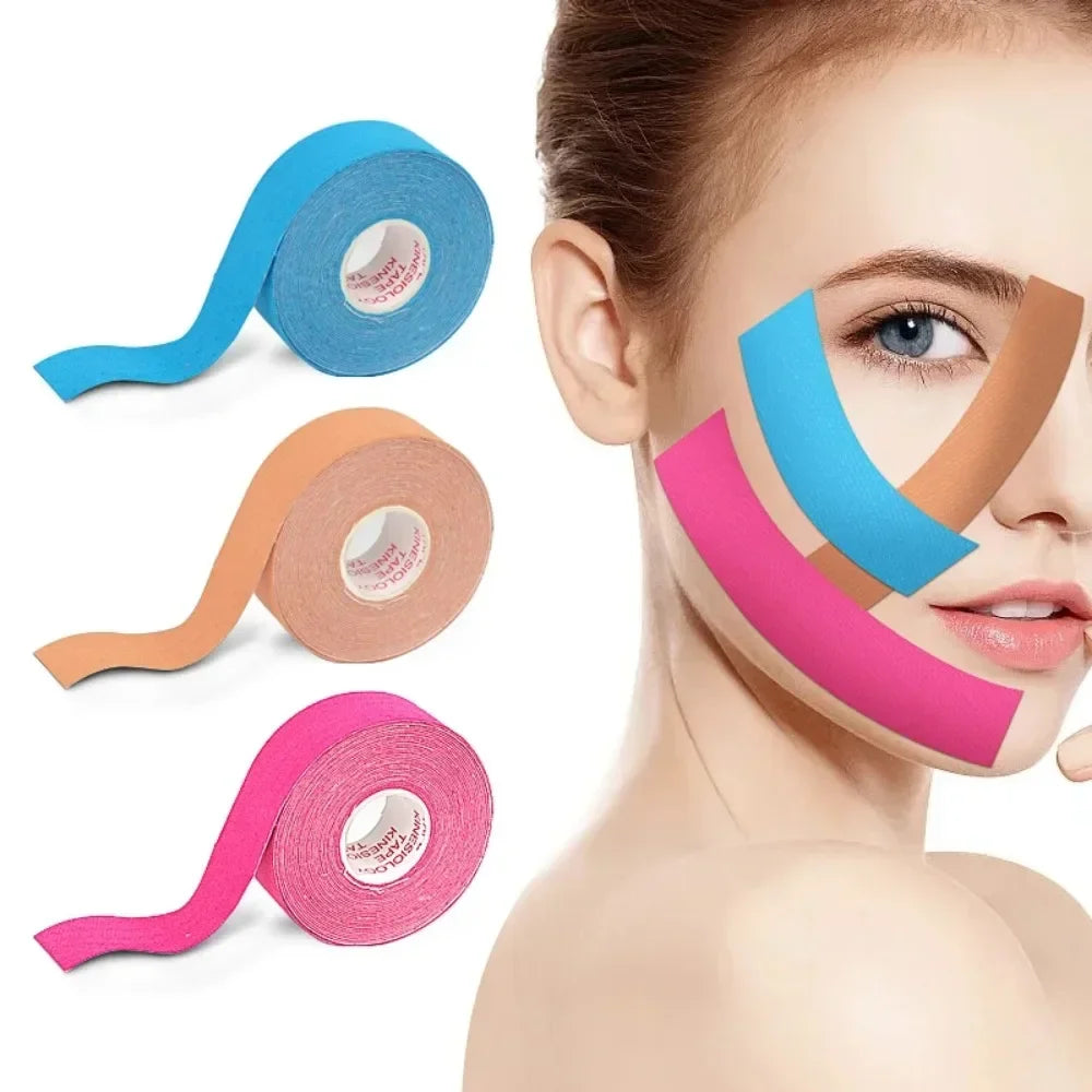 X 5M Kinesiology Tape Face V Line Neck Eyes Lifting Wrinkle Remover Qme