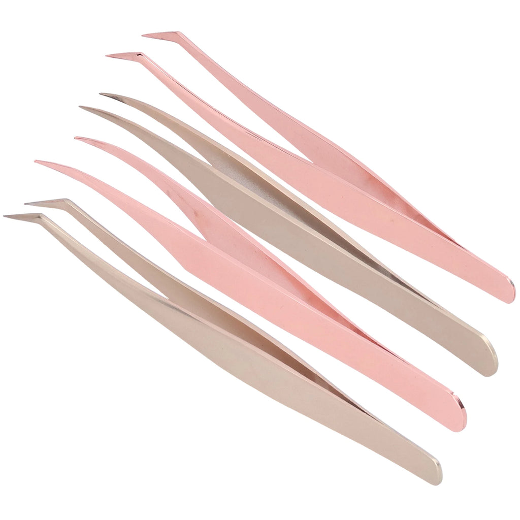 False Eyelashes Grafting Tweezers Fine Tip Stainless Steel Eyelash Extension Tool Tweezers Eyelash Extension Tweezers Qme