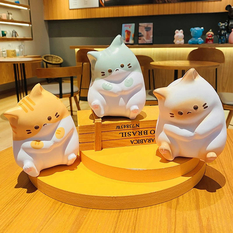 Cartoon-printed Cat Stress Relief Ball PU Slow-rising Squeeze Qme