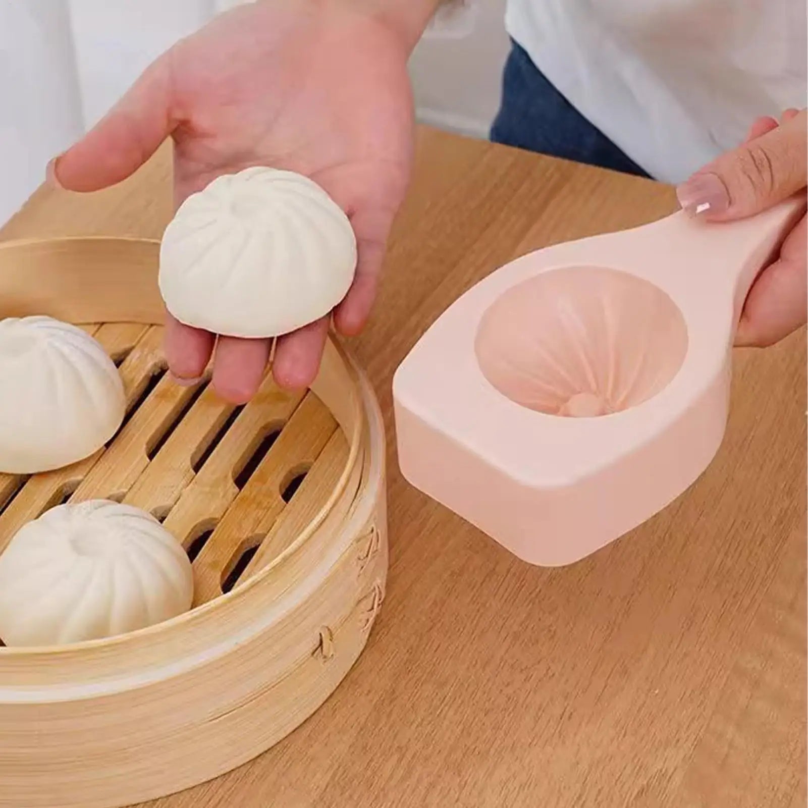 Baozi Mould Steamed Stuffed Bun Making Mold Steamed Stuffed Bun Making Mold Chinese Bao Bun Maker Multifunctional Non-Stick Qme
