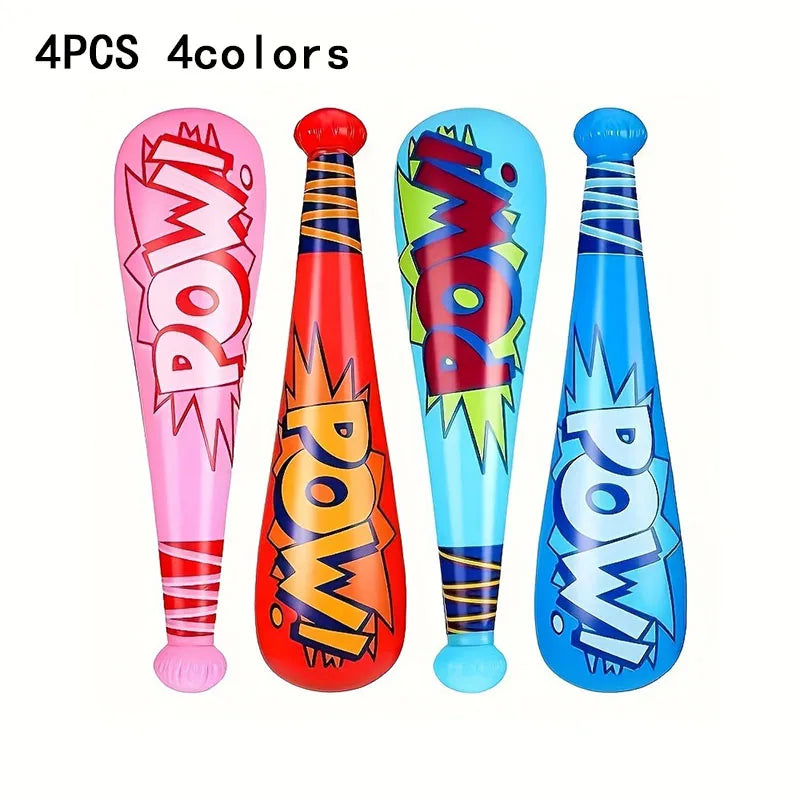 Inflatable Baseball Bat Balloons,Party Favors,Party Decorations,Interactive Play and Team Cheer Party Supplies Party Balloons Qme 4PCS 4Color 16.9inch