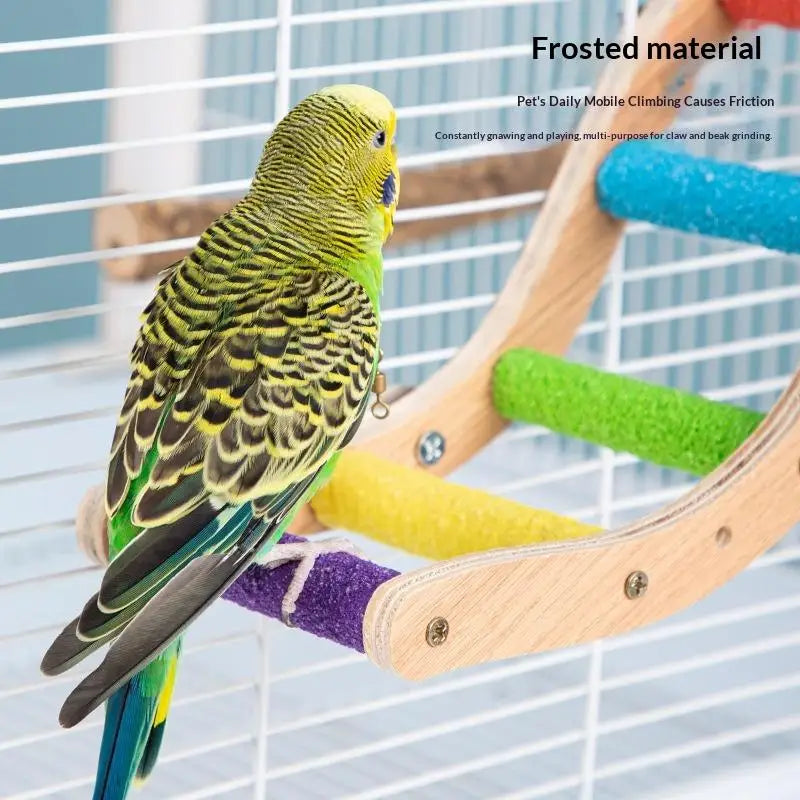 Teeth Grinding Pole Stand Toy Interactive Bird Accessories 6 8Step Qme