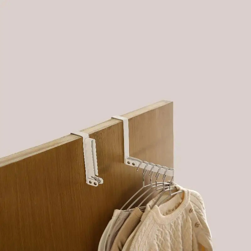 Foldable Over Door Hanger Rack No Drill Easy Mount Space Saving Hook Qme
