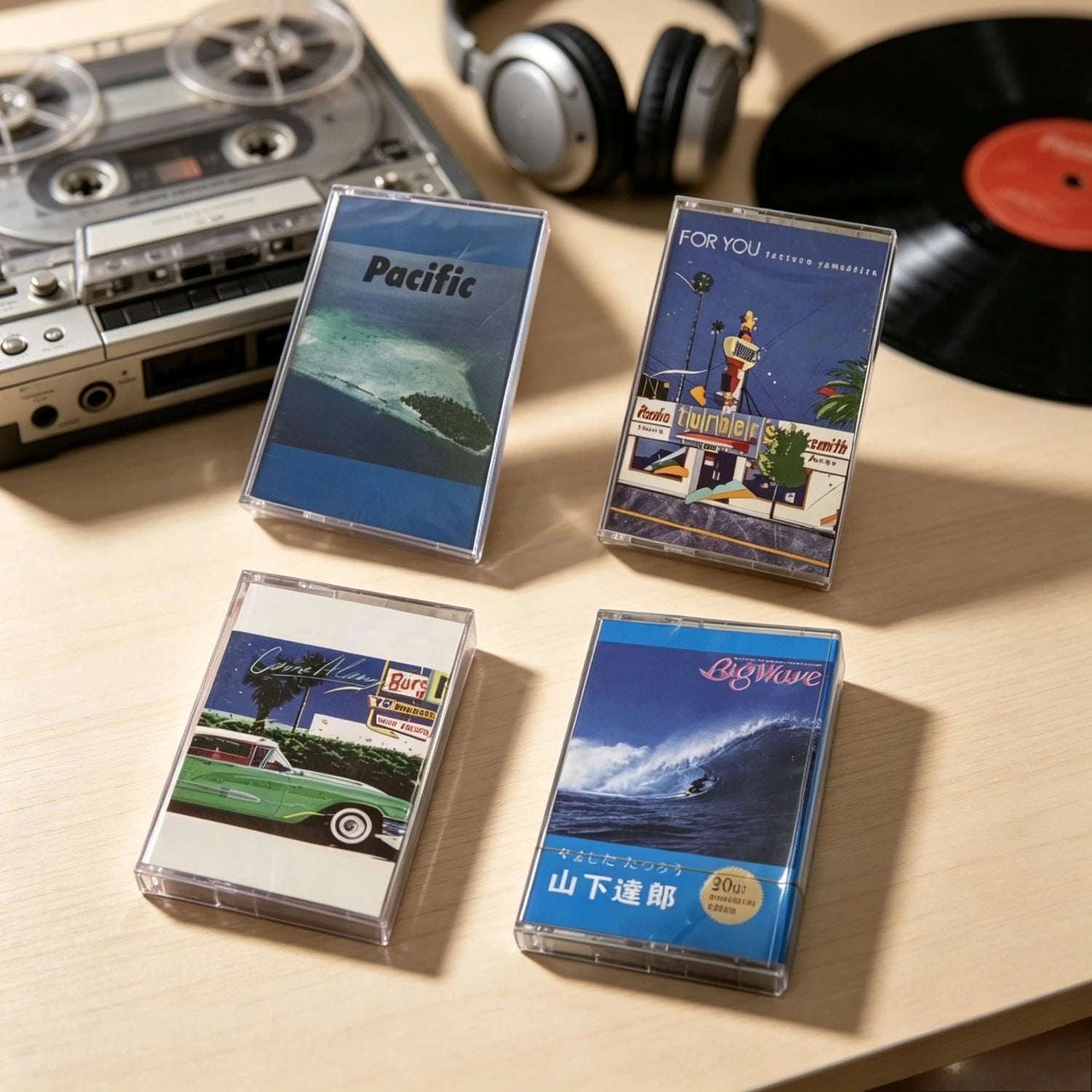 City Pop Golden Era 4-Tape Classic Set, Set or Single Available，Featuring Summer Vibes Masterpieces & Urban Romantic Albums Qme 4tapes