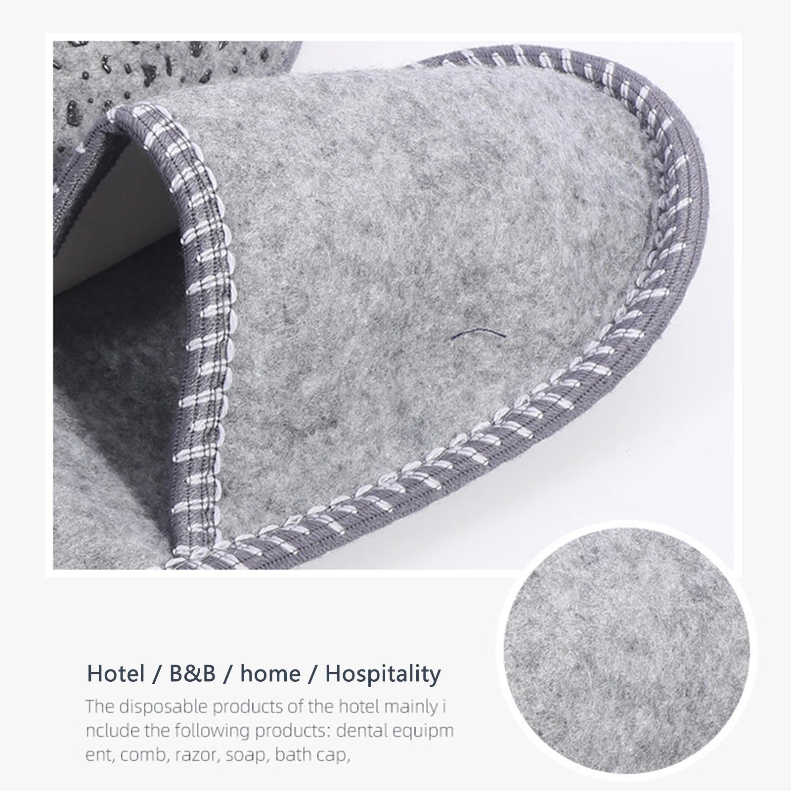 6 Pairs Family House Guest Slippers Set with Non-Slip Sole Closed Toe Disposable Slippers Hotel Slippers for Shoeless Home Qme Default Title