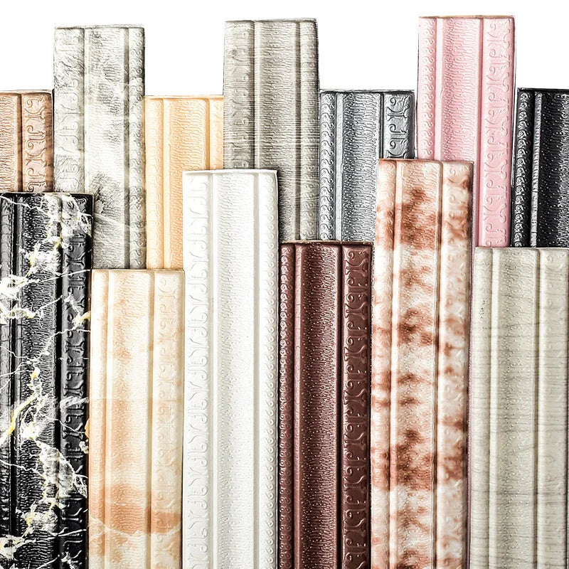 2.3m 3D pattern wallpaper decorative line skirting line decoration self-adhesive waterproof living room wall border sticker Qme