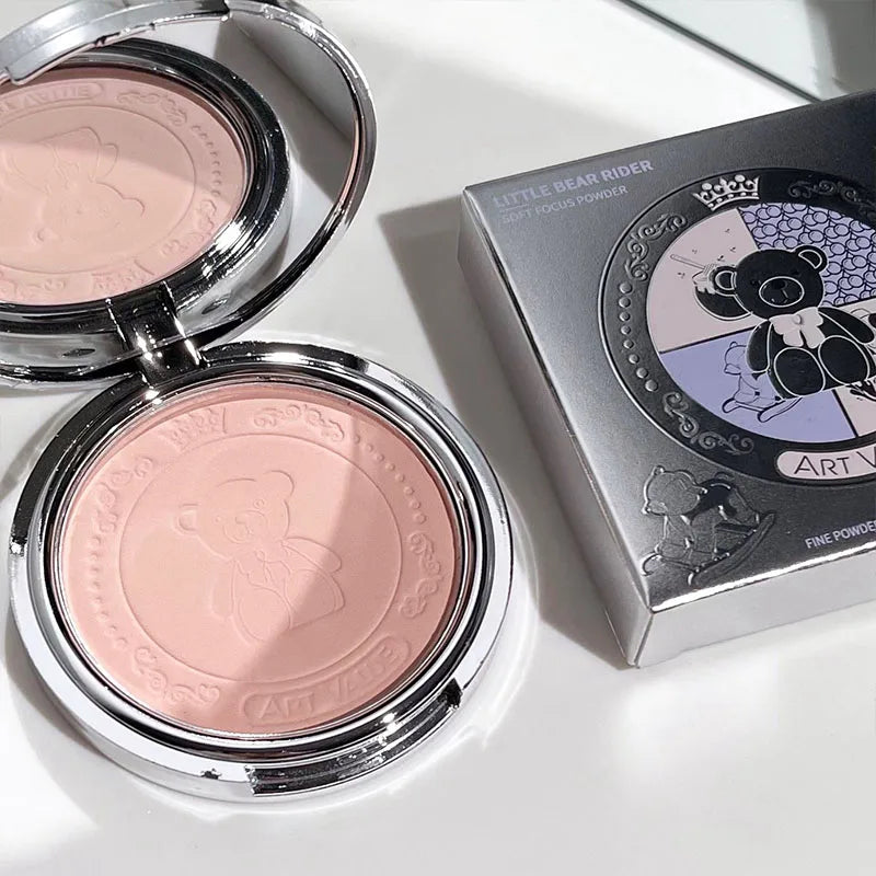 Art Value Bear Knight Soft Focus Pressed Powder Matte Natural Makeup Qme
