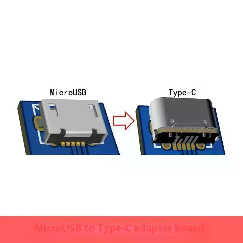 2Pcs Charging Port For PCB Soldering DIY Repair Adapter USB Connector Type C Female Jack 5Pin SMD SMT Type-C Socket Qme