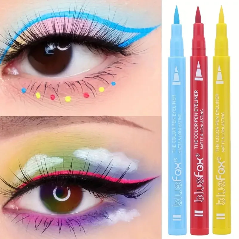 12 Liquid Eyeliner Pen Various Special Makeup Facial Paint Qme