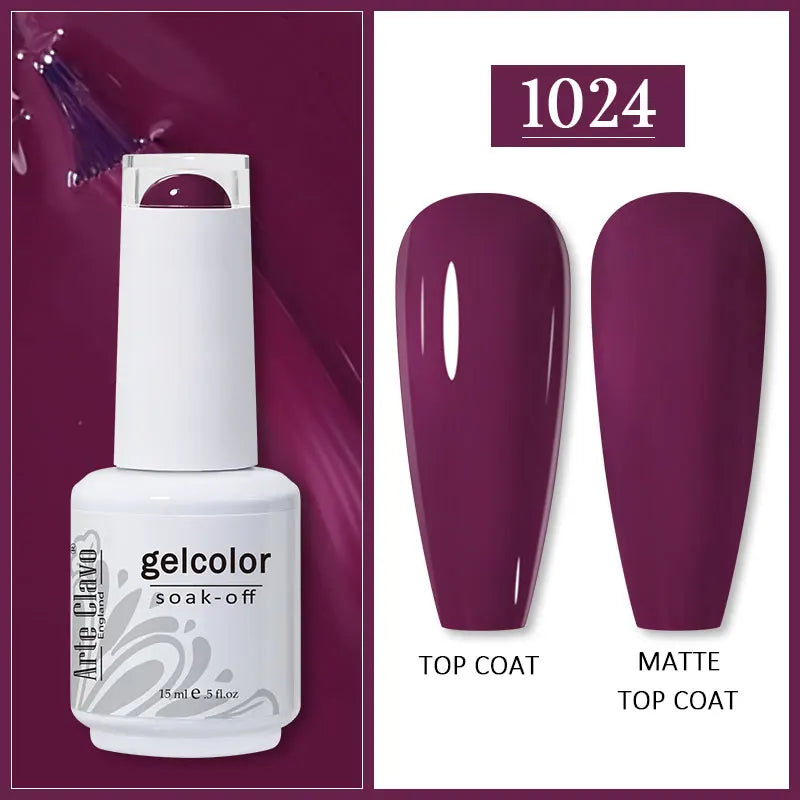 Arte Clavo 99Colors Gel Nail Polish Purple Glitter Sequins Manicure