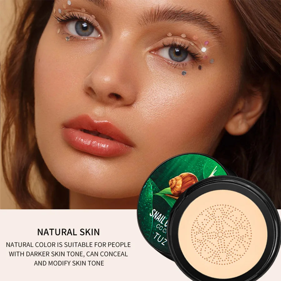 Snail Collagen Cc Cream Waterproof Long-lasting Mushroom Head Air Qme 02Natural