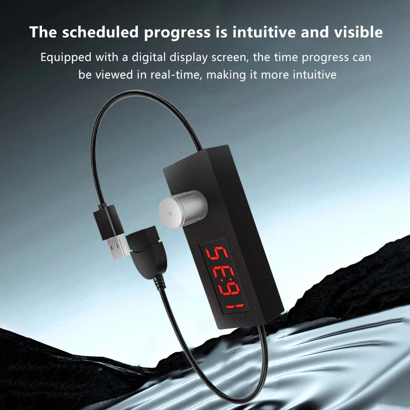 Automatic Shutdown Timer Digital Countdown USB Switch Cable Wire Qme