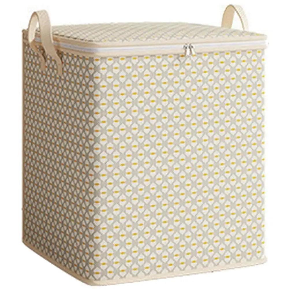 Non-woven Quilt Storage Bag With Lids Zipper Foldable Clothes Quilt Bins Container Large Capacity Dust-proof Bag Organize Qme 220L