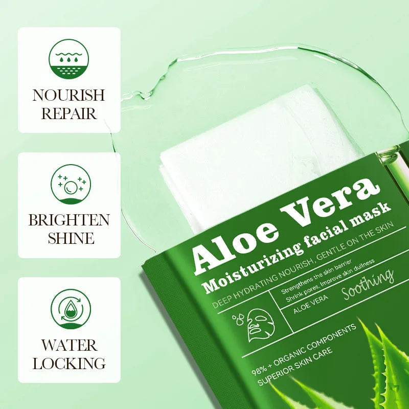 5-piece Moisturizing Facial Mask Natural Ingredients Replenish Skin Qme