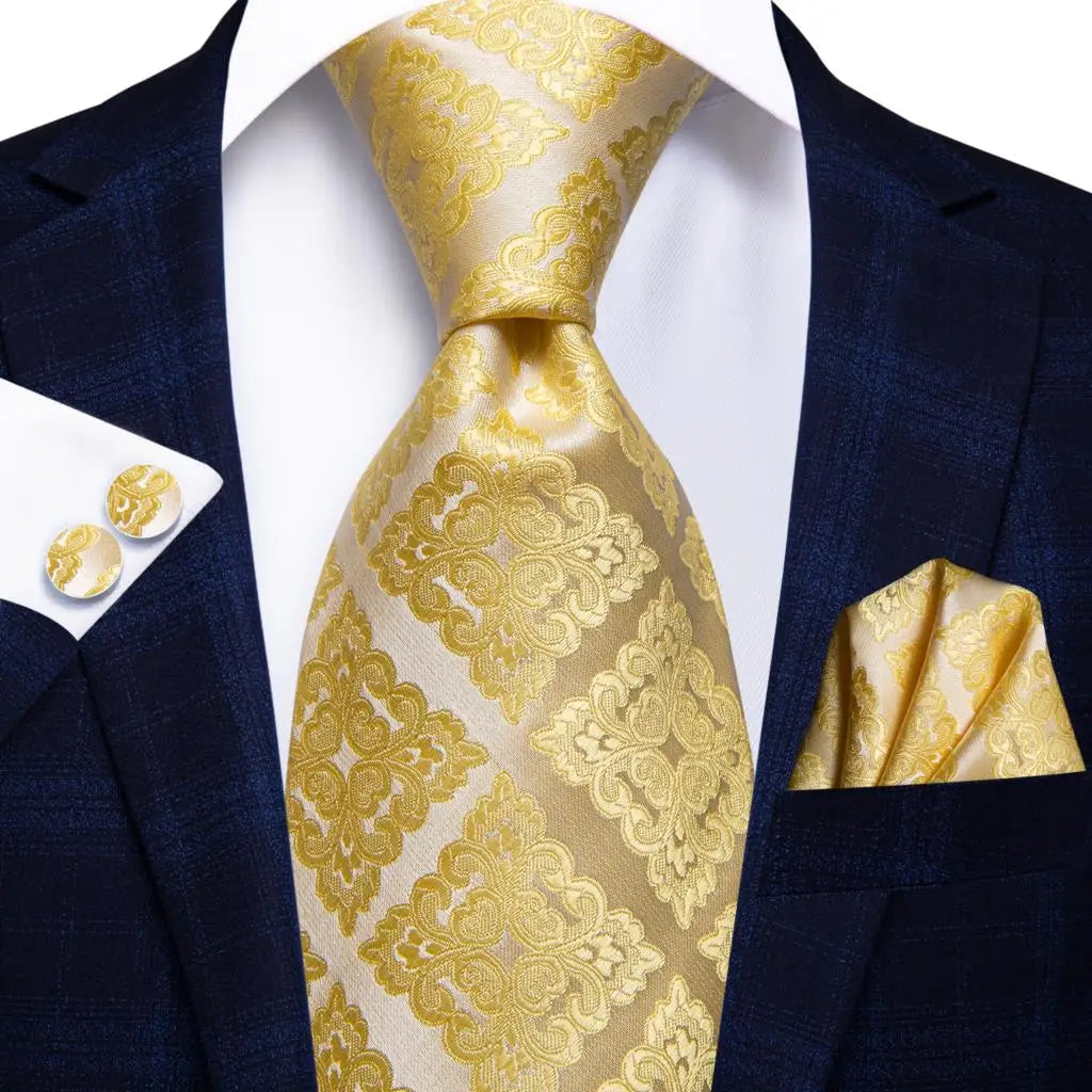 Hi-tie Designer Grey Plaid Novelty Silk Wedding Tie Men Handky Qme SN-1036