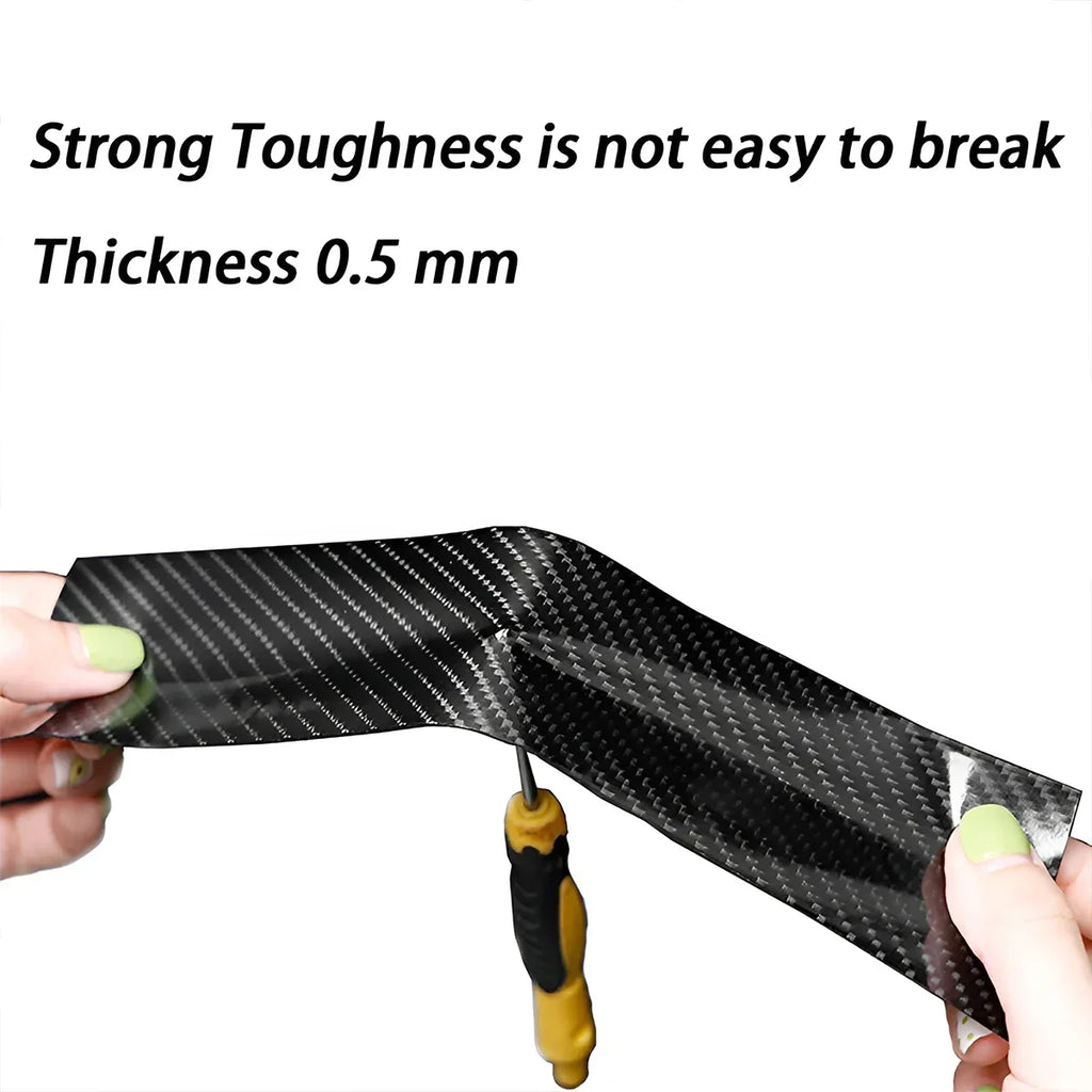 Carbon Fiber Sticker Car Door Sill Protector Film Anti Waterproof Scratch Tape for Auto Door Sill Edge Side Mirror B-pillar Qme
