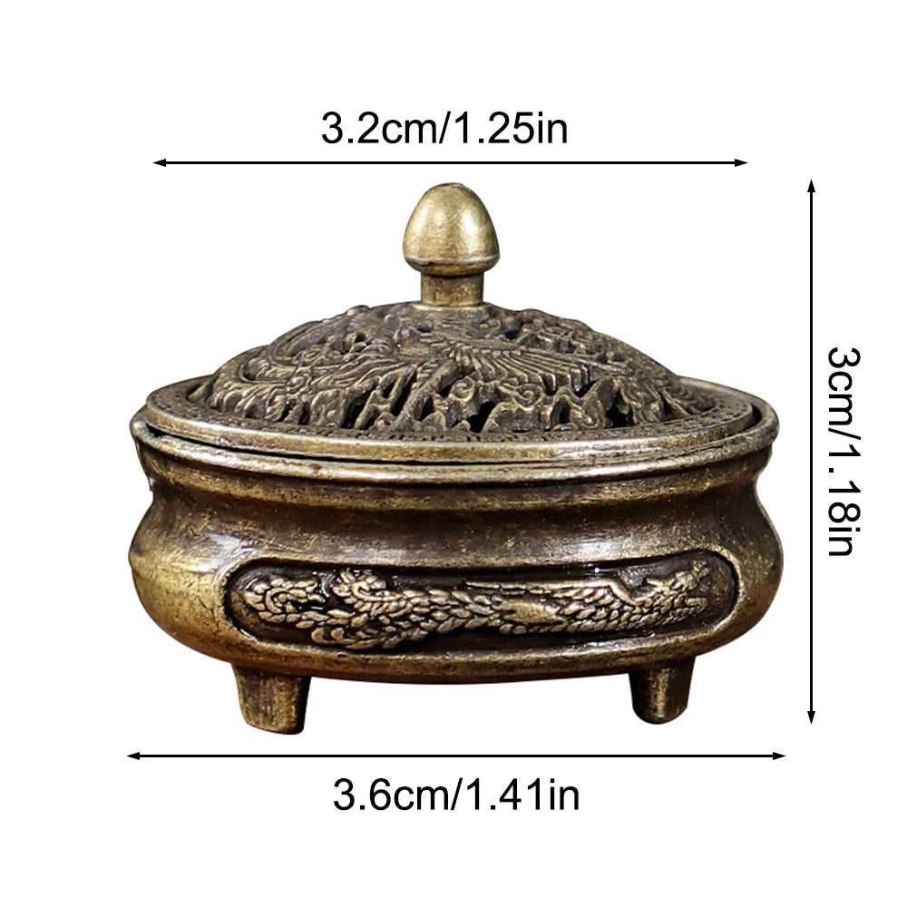 1PC Longfeng Fingertip Stove, Three-Legged Small Incense Burner, Non-Stick Powder Tray, Creative Aromatherapy Burner Qme