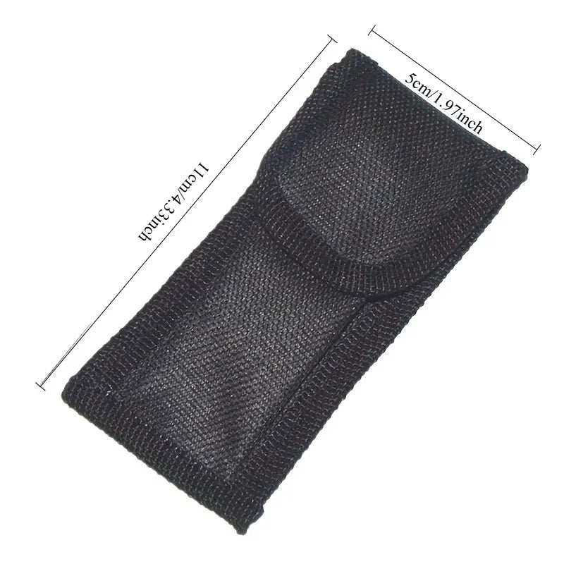 Durable Nylon Folding Knife Sheath - Double-Layer Oxford Cloth Storage Pouch for Shockproof Multi-Tool Organizer Qme