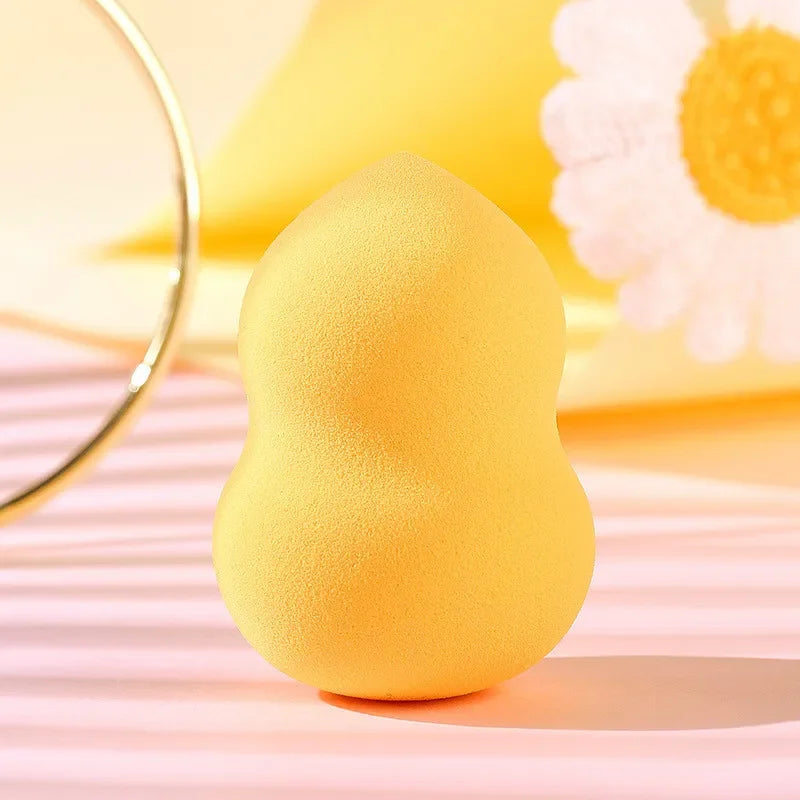 Peach Water Drop Gourd Makeup Sponge Professional Cosmetic Puff for Foundation Concealer Cream Make Up Blender Soft Sponge Qme Gourd-Yellow