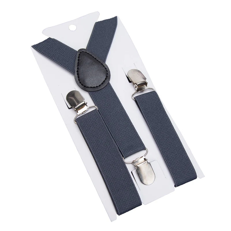 Kids Suspenders Soild Fashion Children Boys Braces Girls Adjustable Suspenders Kid Designer Belts Baby Wedding Accessories Qme Dark Grey China Mainland