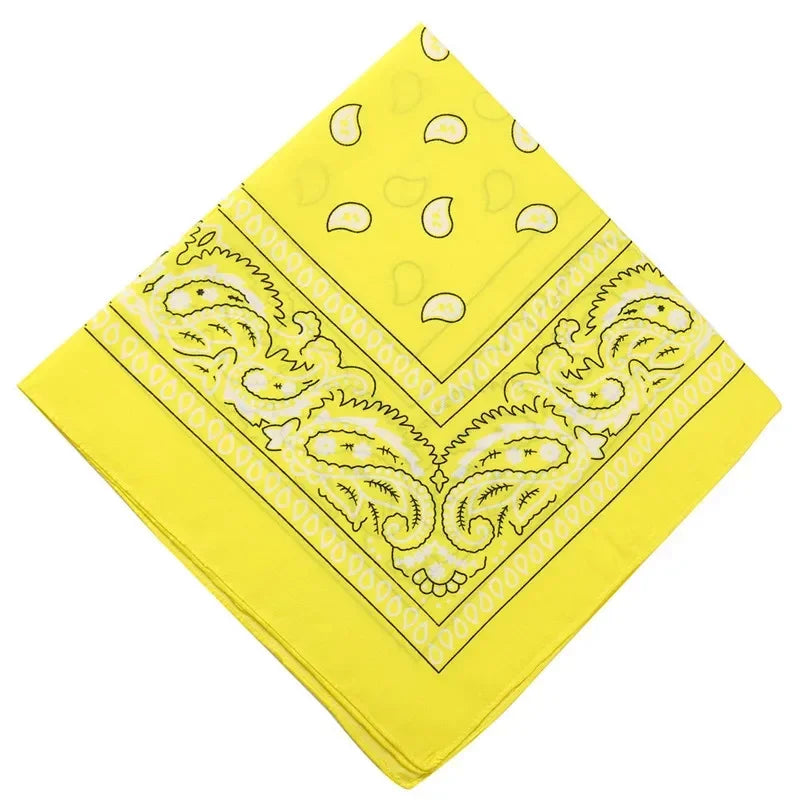 1PC Unisex Fashion Printed Square Scarf Cycling Bandana Fishing Sun Protection Neck Cover Scarves Handkerchief Outdoor Headwear Qme YL 55X55cm