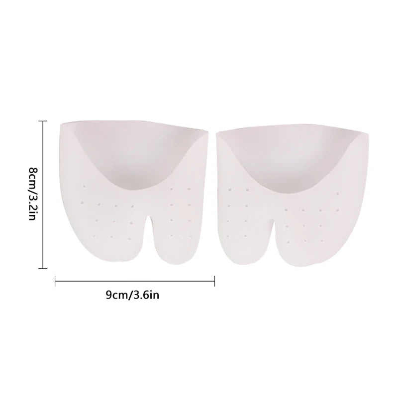 1 Pair Soft Forefoot Pads Silicone Gel Toe Protectors Soothing Qme