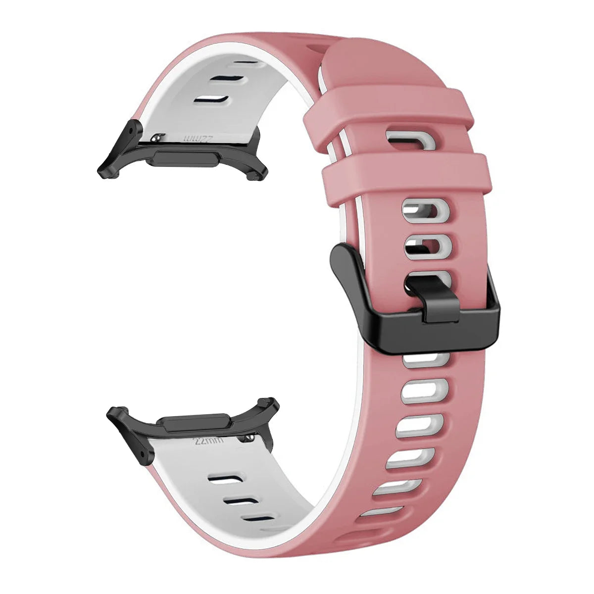 Silicone Strap for Samsung Galaxy Watch 7 Ultra 47mm No Gaps Sport Band Bracelet for Galaxy Watch Ultra 47mm Wristband Watchband Qme Pink White Galaxy Watch 7 Ultra