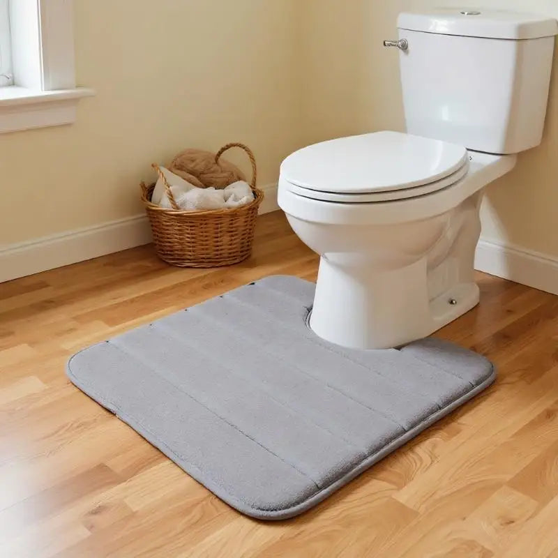 Carpet Memory Foam Bath Mat Anti-skid Absorbent U-shaped Toilet Qme