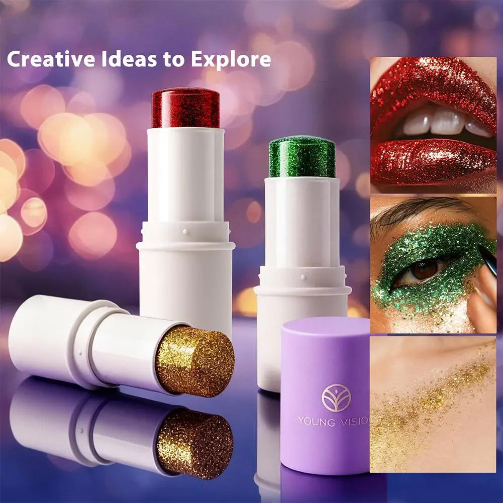 Holographic Sequins Body Glitter Stick Face Hair Makeup Festival Qme