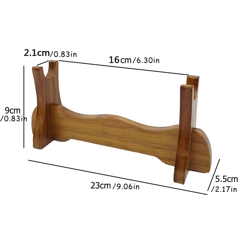 Knife Cosplay Sword Magic Wand Storage Rack Bracket Solid Wooden Qme