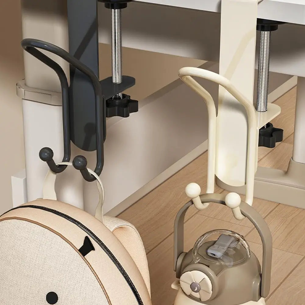Portable Hanging Bag Hook Student Desk Side Hanging bag Artifact Removable mobile Handbag Holders Multi-functional Table Hook Qme