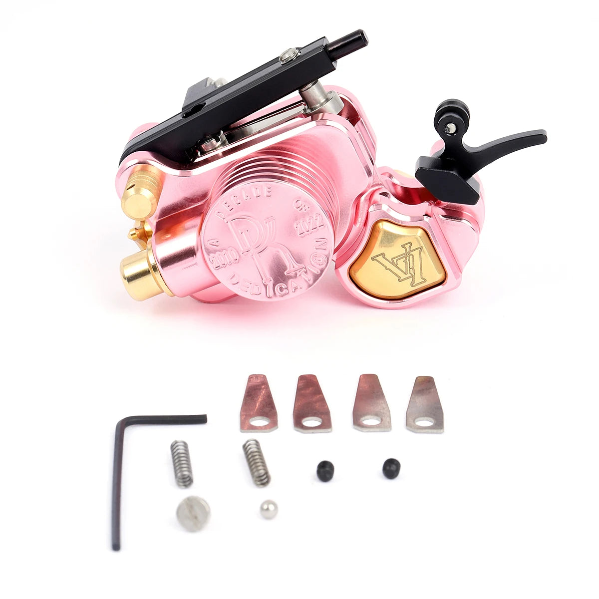 Brand New darklab V7R Shrapnel Motor Rotary Tattoo Machine Gun Withe Adjustable Stroke Supply Qme Pink