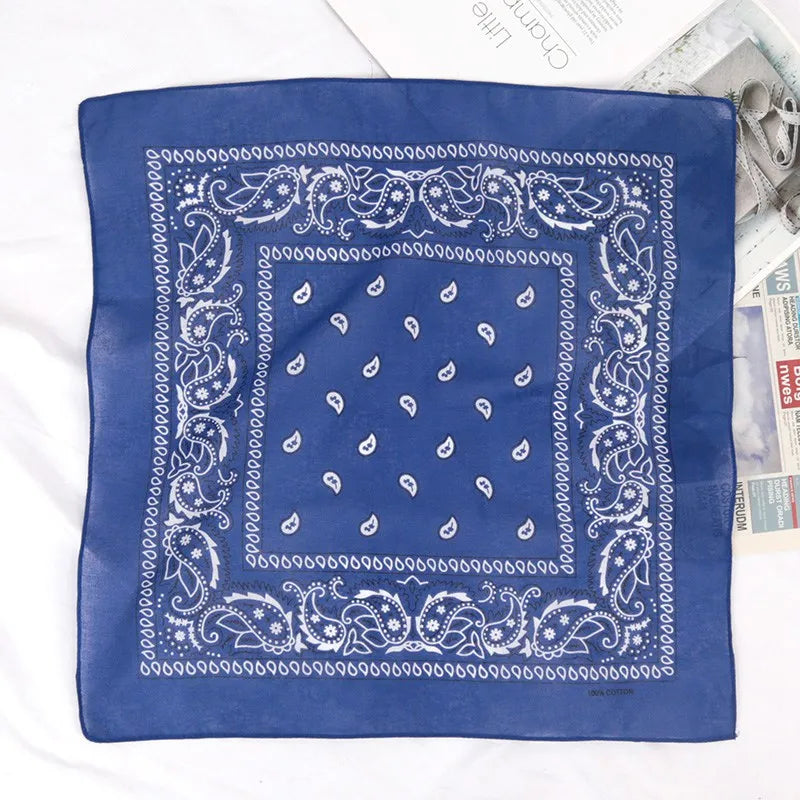 Unisex Hijab Men Women Black Cotton Bandana Hairband Cowboy Biker Qme A-13