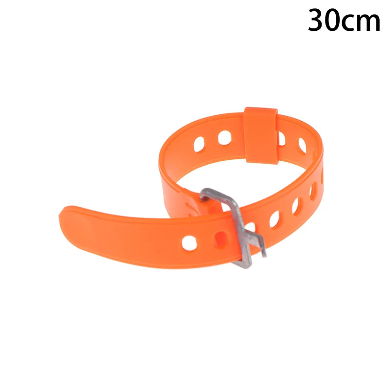 Travel Compact Tied Belt Durable Silicone Fixed Cargo Tie Down Qme 30CM Orange