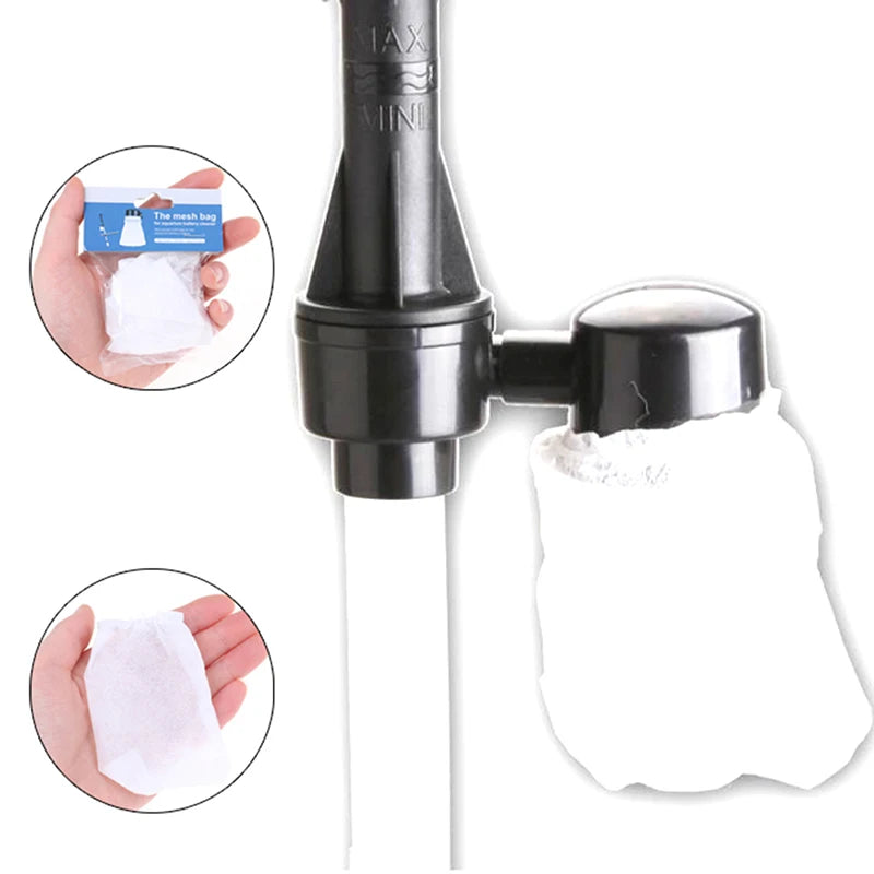Cotton Elasticated Bag Cleaning Tools Aquarium Filter Fish Tank Mesh Qme