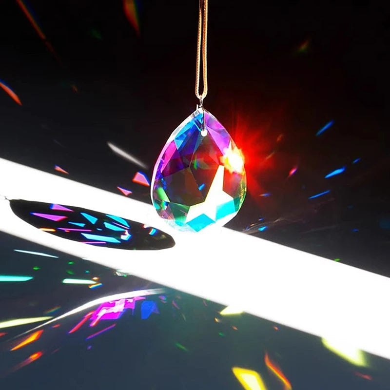 Hanging Pendant Rainbow Chaser Ornament Window Garden Decor Crystals Qme A8-50MM