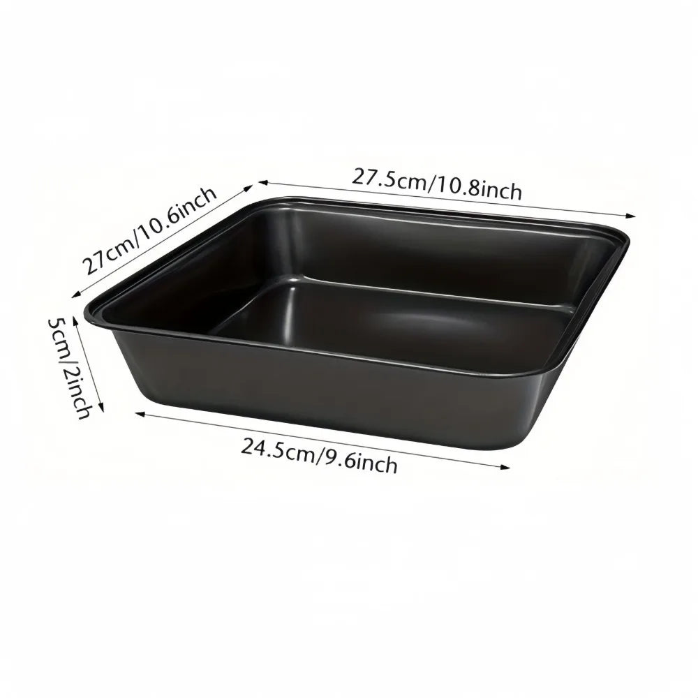 Nonstick Rectangular Carbon Steel Roasting Pan Rustproof Baking Tray Qme Large