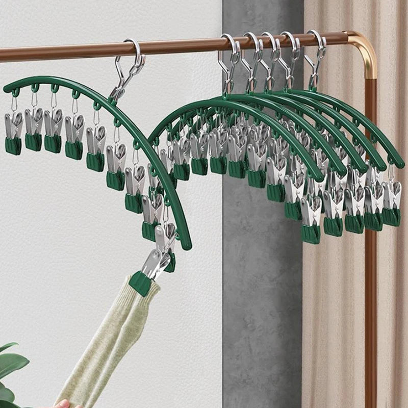 Underwear Socks Holder Stainless Steel Clothes Drying Hanger Metal Qme